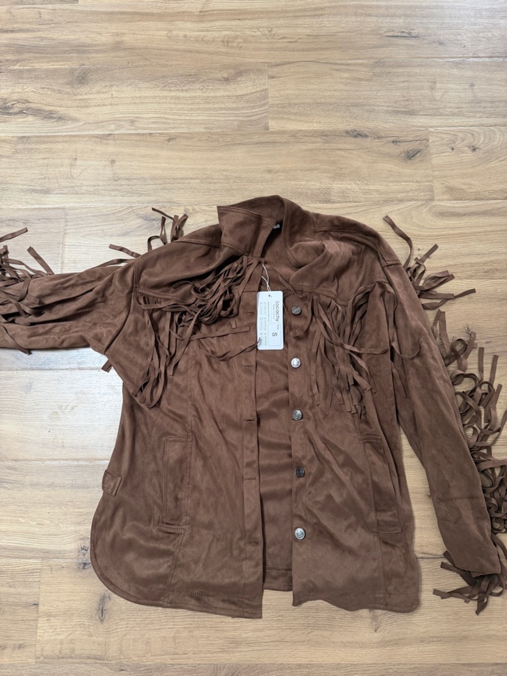 Brown Suede Fringe Women's Jacket